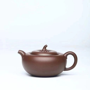 顾景舟传人顾氏后人顾华文纯手工制柿圆壶,紫砂壶大师国家级.