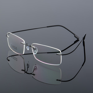 钛合金超弹无框男女金属眼镜架 超轻镜近视镜框  861