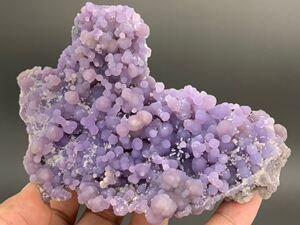 280克 印尼紫色葡萄玛瑙天然原矿石矿物晶体教学标本奇石摆件l254