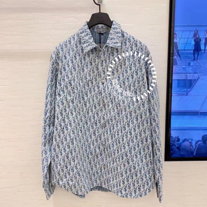 欧洲正品代购 dior/迪奥 22秋冬新款   老花字母满logo衬衫