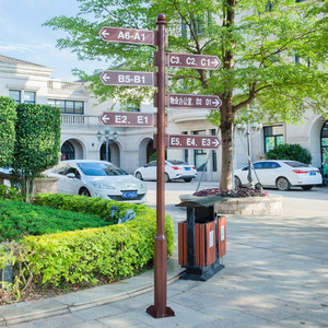 新款铁艺导向牌指路牌指引牌立牌小区景区道路灯箱指引方向标识牌