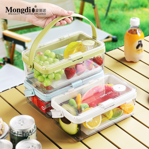 Mongdio水果便当盒手提保鲜盒便携外出野餐移动小冰箱保冷保鲜盒