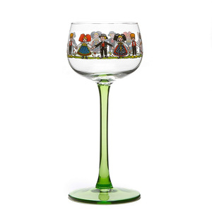 卡哇伊阿尔萨斯风格小人杯葡萄酒杯北欧Ins甜酒杯 绿杆圣诞小酒杯