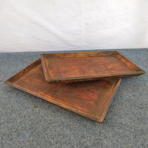 民俗老物件怀旧收藏旧托盘实木老盘子传菜盘茶盘文革农村道具摆件