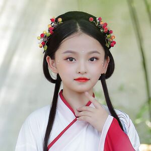 仙女头饰女童汉服霜果小花钿可爱学生简约发钗汉服簪子古风日常