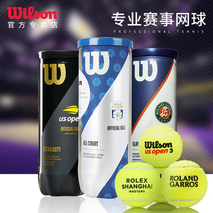wilson威尔胜上海大师赛法网美网专业比赛网球3粒装初学训练用球