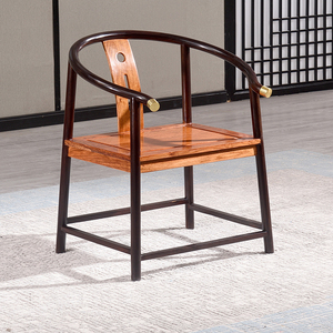 红木家具刺猬紫檀圈椅新中式花梨木小椅子实木靠背椅小官帽椅围椅