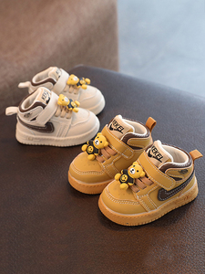 宝宝学步鞋软底春秋冬季婴幼儿防滑0-3岁男女孩儿童机能不掉短靴