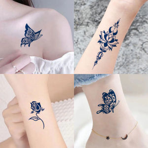 2022新款草本草木纹身贴高级感锁骨防水贴画图案男女持久胸前手臂