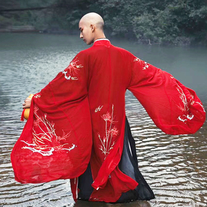 汉服男 改良抖音同款刺绣花和尚少年歌行无心 cos服 飘逸古装学生
