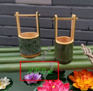 楠竹手工制作竹筒挑桶 笔筒 玩具摆件小精品创意竹艺规格可定制