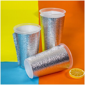 保温杯套一次性珍珠棉奶茶咖啡定制冷热饮可乐杯套防烫隔热加厚