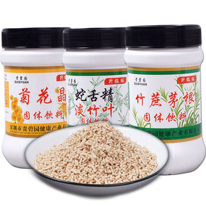 广东潮汕特产凉茶颗粒冲剂 蛇舌草晶淡竹叶固体饮料 400克/瓶