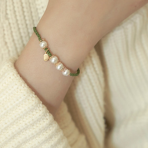 珍珠手链手工绳编