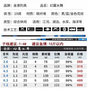 金泉鱼竿幻翼