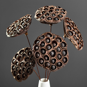 禅意干花花卉花束插花复古带籽干莲蓬莲子客厅室内花瓶花艺装饰花