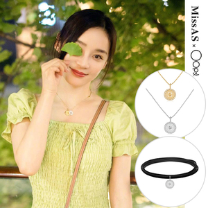 missas买手店设计师oops纽扣情书项链锁骨链金币叠戴原创宋轶同款