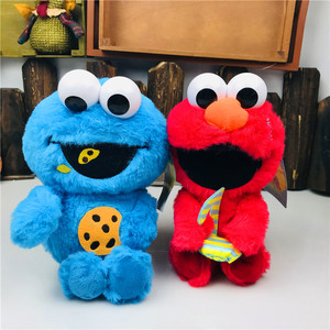 环球正版芝麻街动漫艾莫elmo甜饼怪cookiemonster毛绒公仔玩具礼