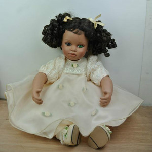 外贸正版美国ashton drake经典限量收藏古董陶瓷娃娃黑珍珠礼物