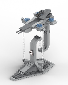 神盾局航母乐高张拉整体摆件反重力悬浮结构积木拼装玩具益智男孩