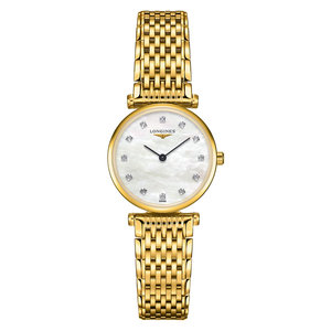 瑞士longines浪琴 嘉岚系列女款金色石英手表腕表l4.209.2.87.
