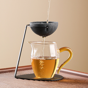 玻璃公道杯茶漏一体茶水分离无孔过滤器茶滤泡茶神器茶叶过滤网