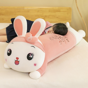 比心发带兔子毛绒玩具睡觉抱枕床上少女心布娃娃女生公仔大玩偶