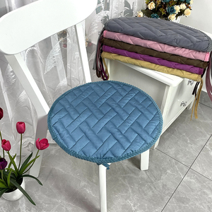 加厚毛绒圆形坐垫加厚可洗藤椅坐垫圆凳子椅子垫纯色防滑可坐地垫