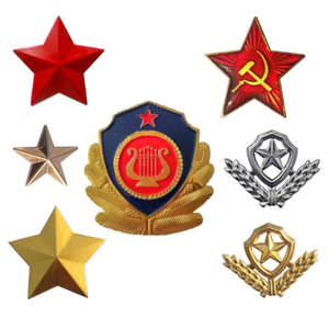 65式红色五角星镰刀帽徽国徽金属水兵舞广场舞船型帽学校乐队帽徽