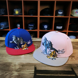 猫和老鼠卡通男女儿童嘻哈帽潮童可爱棒球帽小孩学生出游遮阳帽子