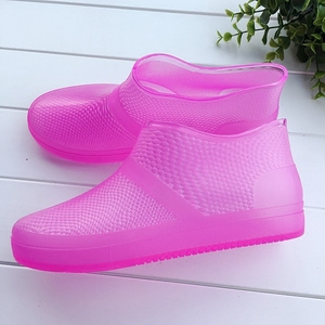 夏季塑料水晶套鞋雨鞋雨靴水靴防水防滑水鞋厨房成人低帮短筒女鞋