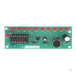 声控led流水灯套件 cd4017彩灯控制趣味电子制作diy教学实训散件