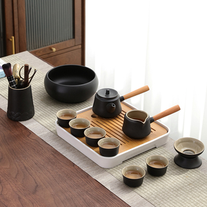日式功夫茶具套装小家用简约泡茶壶茶杯轻奢高档旅行户外茶台茶盘
