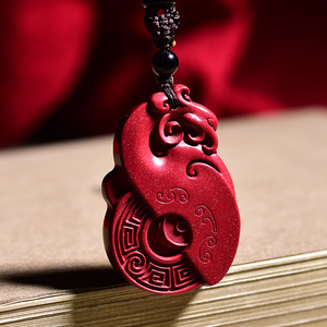 开光朱砂属猴吊坠火凤迎祥2021牛年生肖猴吉祥物猴子饰品项链礼物