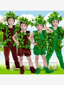 新款幼儿舞蹈服小草扮演服饰植物服大树小树演出服少儿动物表演服