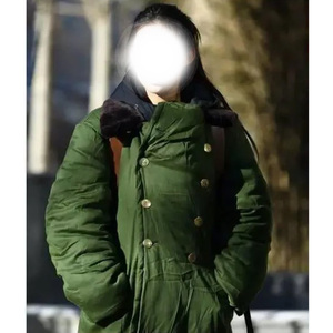 二战八路军军冬大衣女款冬季哈尔滨东北抗寒棉服保暖老式棉袄外套