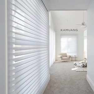 电动香格里拉帘窗帘柔纱帘卷帘百叶遮光升降客厅餐厅书房办公室