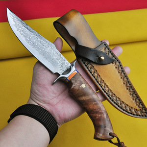 大马士革钢刀蒙族手把肉小刀锻造刀蒙古吃肉刀牛排刀藏族手扒肉刀