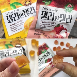 韩国进口零食 7-11限定西洲经典荔枝 芒果味软糯QQ水果软糖26g