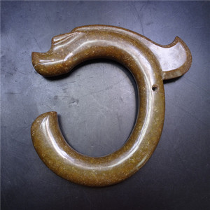 巨大红山文化玉猪龙摆件重2斤多高古玉器古代玉雕古玩捡漏老物件