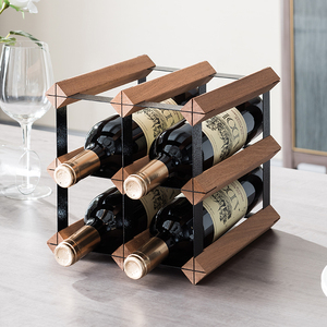 huntice格多多酒架架家用红酒架摆件架子实木葡萄酒定制酒瓶架