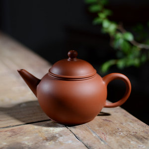 源兴炳记潮州手拉壶吴晗煜吴瑞深薄胎水平朱泥茶壶紫砂纯手工中式