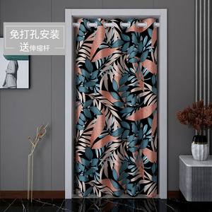 定制门帘新款隔断风水免打孔家用加厚防窥空调秋季网红ins风帘子