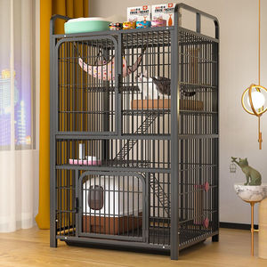 喵先生猫笼猫笼子大号猫别墅家用幼猫成猫猫舍猫窝加固方管带置物