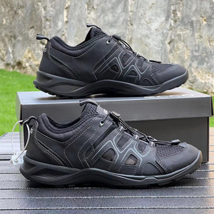 ecco爱步男鞋官方旗舰店夏季新款网面透气一脚蹬飞行员运动休闲鞋