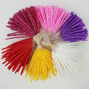 丝网花材料丝袜花 绢花花心百合牡丹长条泡沫花芯40根1把满包邮