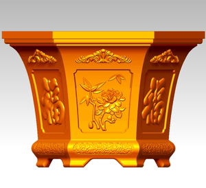 欧式水泥花盆模具盆468角加厚盆景塑料模型福字二代底部灌浆包邮
