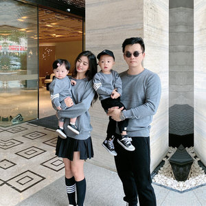 亲子装春装一家三口婴儿