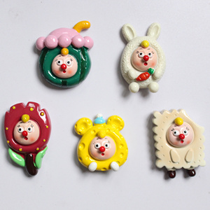 创意可爱立体卡通兔子饼干水果娃娃磁性磁铁装饰品家居留言冰箱贴