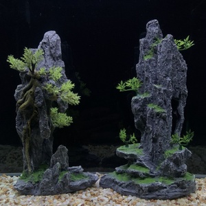 造景石海底养鱼假山大型水草世界用品假大号工艺品套餐盆景鱼缸